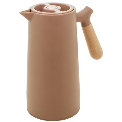 Garrafa Térmica Wolff Com Cabo Madeira Nórdica 1L Nude