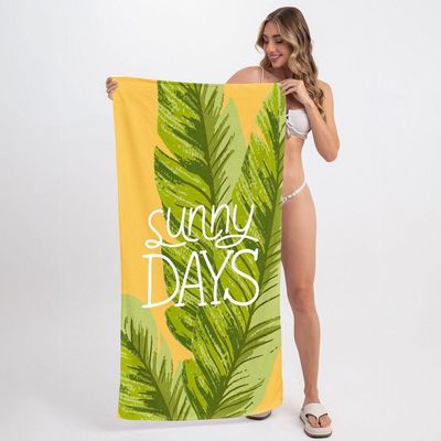 Toalha De Praia Leaf Sunny Days  criativas e clássicas