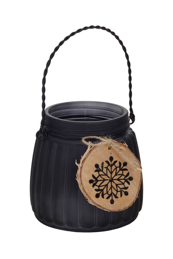 Castiçal Le Flower Black 11cm