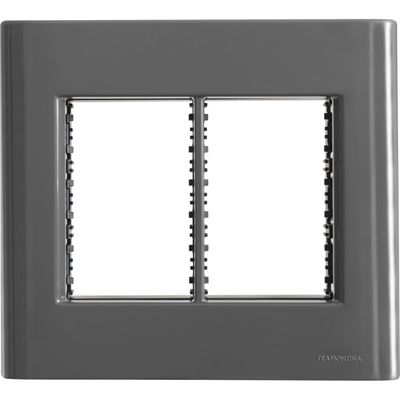 Placa 6 Postos 4x4 Tramontina Giz Titânio com Suporte