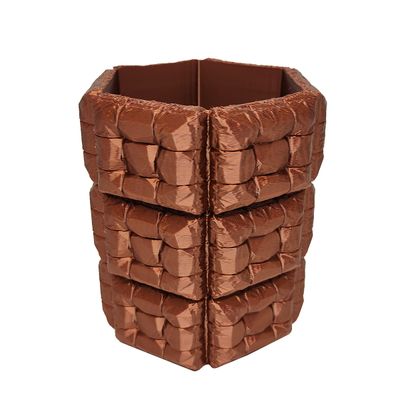 Vaso Soft Sofá Inflado 3D Decoração Plantas  Decor Cor Cobre 13 cm