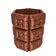 Vaso Soft Sofá Inflado 3D Decoração Plantas  Decor Cor Cobre 13 cm