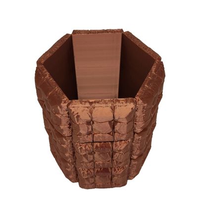 Vaso Soft Sofá Inflado 3D Decoração Plantas  Decor Cor Cobre 13 cm