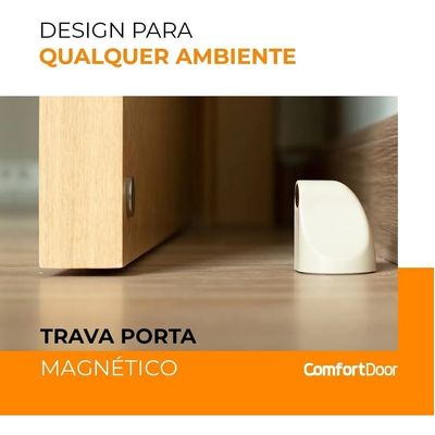Prendedor Fixador Trava Porta Magnetico Adesivo Comfort Door Marrom Claro