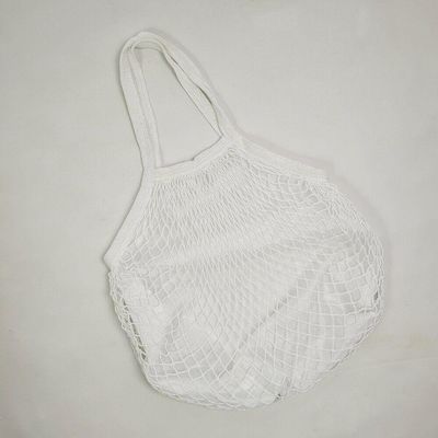 Bolsa De Praia Feminina Saco De Rede Macramê Verão Piscina Com Alça branco