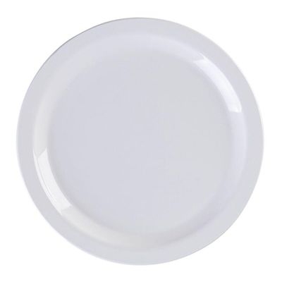 Prato Elegance Raso Redondo 19cm Branco Em Policarbonato Linha Profissional Cook Vem