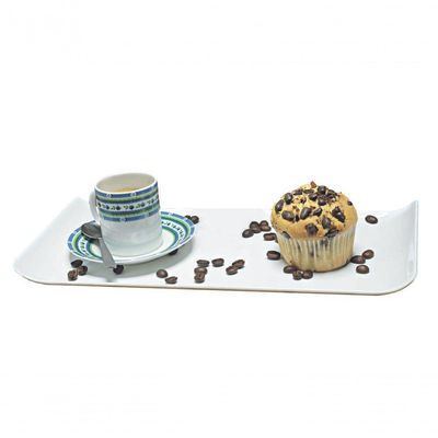 Bandeja Coffee Retangular 15x30 Preta Em Polipropileno Linha Tropical Vem