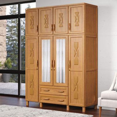 Guarda-roupa Casal 8 Portas E 2 Gavetas Carvalho Straub Web
