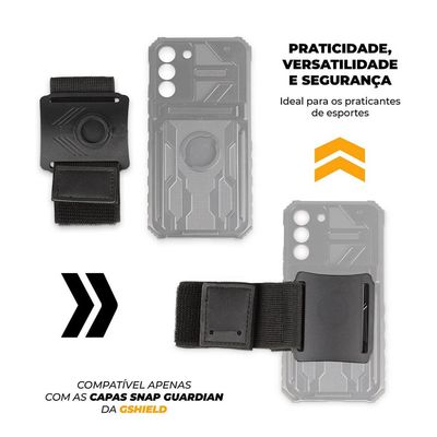 Kit Snap Guardian - Clip + Braçadeira + Capa para Samsung Galaxy S22 Plus - Gshield