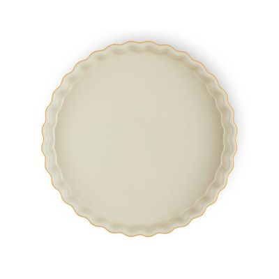 TRAVESSA LE CREUSET PARA FLAN CANELADA 28CM LARANJA