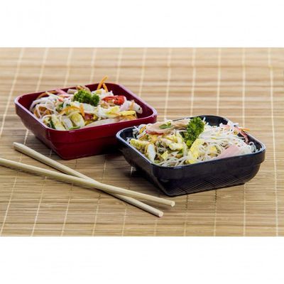 Travessa Cheff Quadrada 250ml Preta Em Polipropileno Linha Tropical Vem