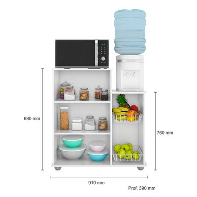 Armário Multiuso Fruteira Poliman Móveis Sollys com 2 Portas Branco n/a