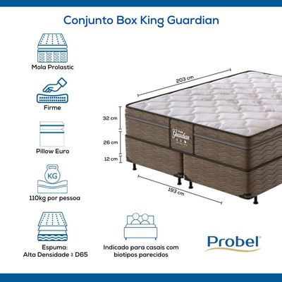 Conjunto Box King Mola Probel Guardian (193x203x58cm)