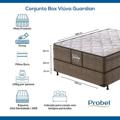Conjunto Box Viúva Mola Probel Guardian (128x188x58cm)