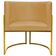 Poltrona Decorativa Recepção Luna Suede Cores Base De Ferro Dourada - Mostarda, Suede