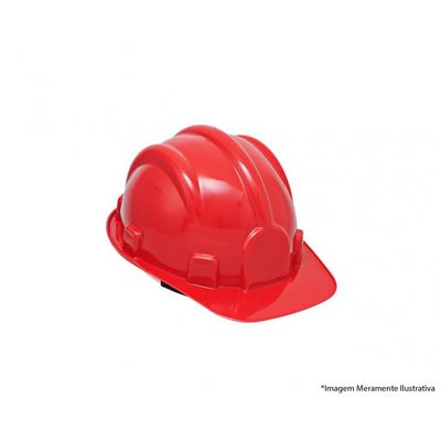 Capacete Seguranca Aba Frontal Vermelho