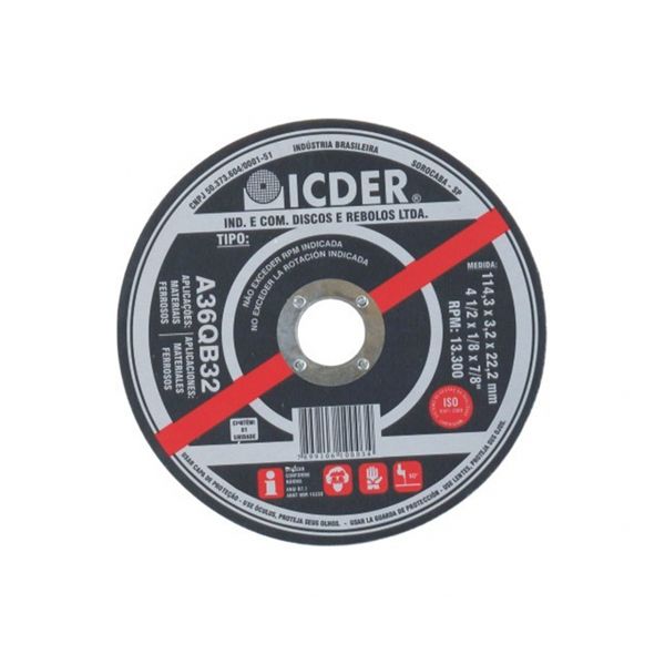 Disco Corte Ferro 4.1/2X1/8X7/8