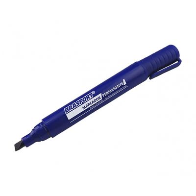Marcador Permanente Brasfort P.Grossa Azul 7857 c/12pcs