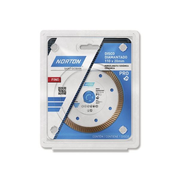 Disco Diam Norton Porcelanato/Ceramica 110X20Mm Blister Disco Diam Norton Porcelanato/Ceramica 110X20Mm Blister