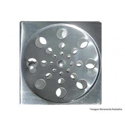 Grelha Aco Inox C/Fecho Quad 10Cm Ref225