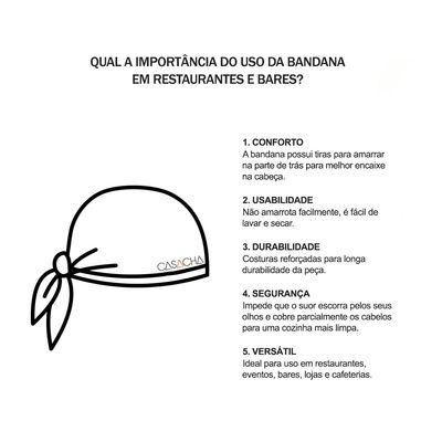 Avental Cintura e Bandana Azul Confeitaria Restaurante Vegano