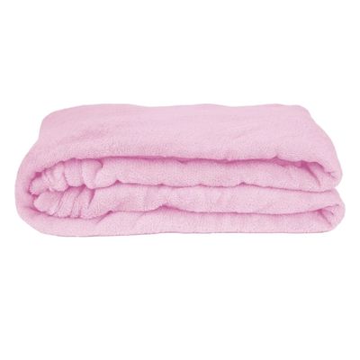 Manta Cobertor Solteiro Microfibra Andreza Fleece Rosa