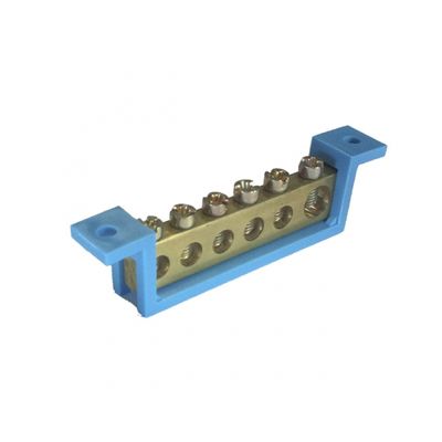 Barramento Steck Neutro 06 Term Azul 70Mm