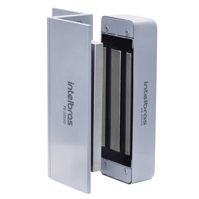 Fechadura Eletromagnetica 150 Kgf Universal Intelbras FE20150 Tranca Para Porta Eletroímã Controle Acesso Sem Sensor
