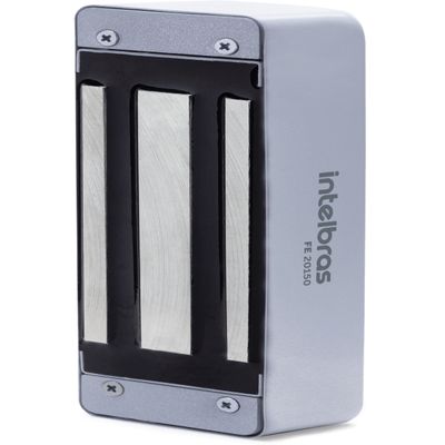 Fechadura Eletromagnetica 150 Kgf Universal Intelbras FE20150 Tranca Para Porta Eletroímã Controle Acesso Sem Sensor