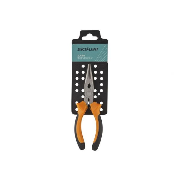 Alicate Bico 1/2 Cana Import 06 Cb Laranja/Preto Blister