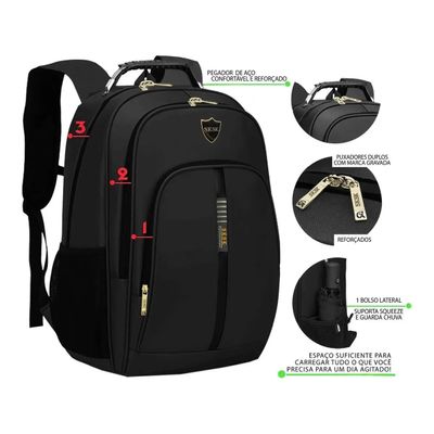 Mochila Masculina Motoboy Motoqueiro,camping Grande Espaçosa
