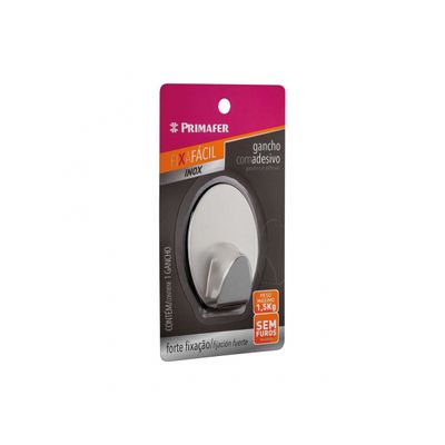 Gancho Inox C/Adesivo Primafer Redondo 1,5Kg Blister 2593