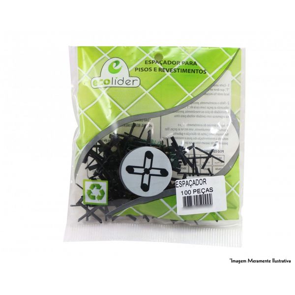 Espacador Piso/Azul Ecolider Preto 3Mm 100Pcs c/10pcs Espacador Piso/Azul Ecolider Preto 3Mm 100Pcs c/10pcs