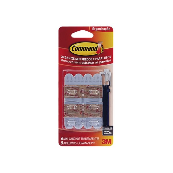Gancho Command Mini Transp 6Pcs 3M Blister Gancho Command Mini Transp 6Pcs 3M Blister