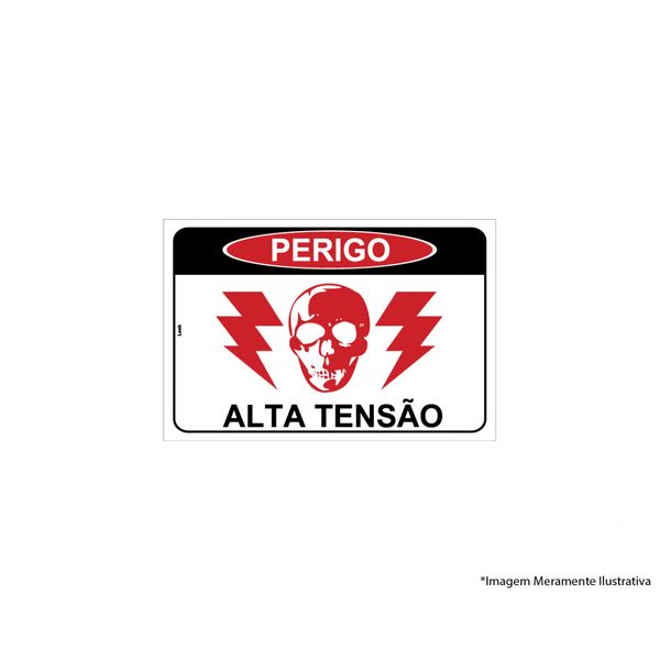 Placa Sinal.Pvc 20X30Cm Perigo Alta Tensao Ref2438