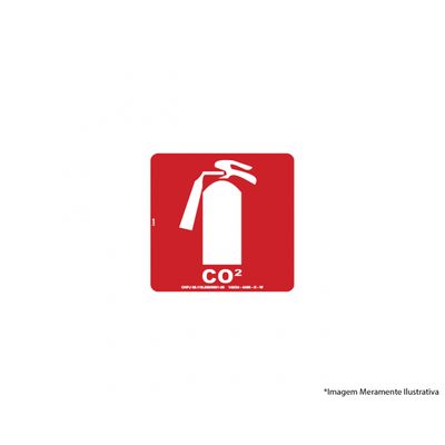 Placa Sinal.Fotoluminescentes Extintor Co2 20X20Cm 2539