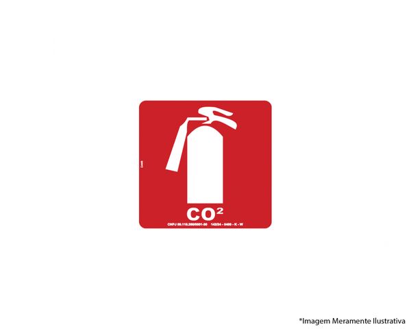 Placa Sinal.Fotoluminescentes Extintor Co2 20X20Cm 2539