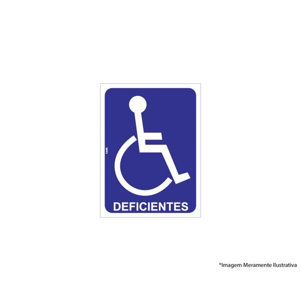 Placa Sinal.pvc 15x20cm Deficientes Ref2330 Placa Sinal.pvc 15x20cm Deficientes Ref2330