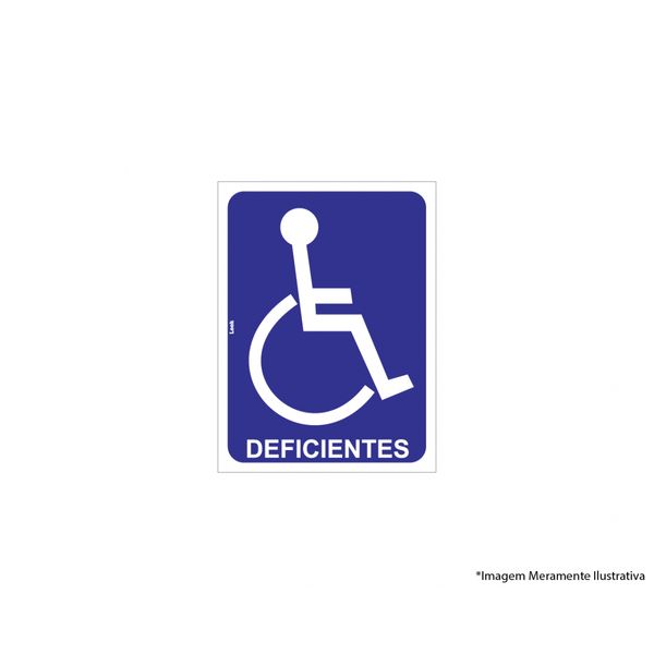PLACA SINAL.PVC 15X20CM DEFICIENTES REF2330 PLACA SINAL.PVC 15X20CM DEFICIENTES REF2330