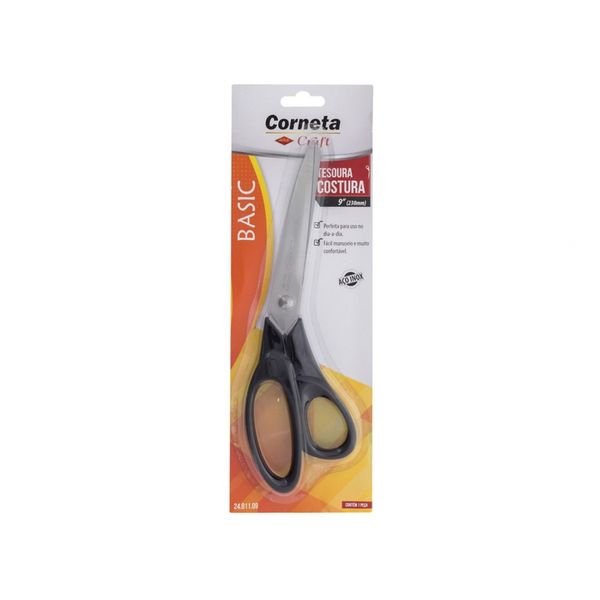 Tesoura Costura Corneta Basic Inox 9 Blister
