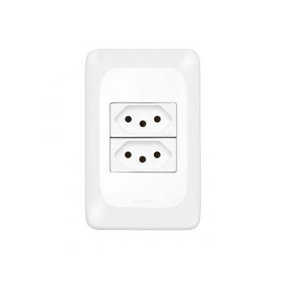 Tomada Pial Pop 2 2P+T 10A 4X2 Lgx0303 C/Placa