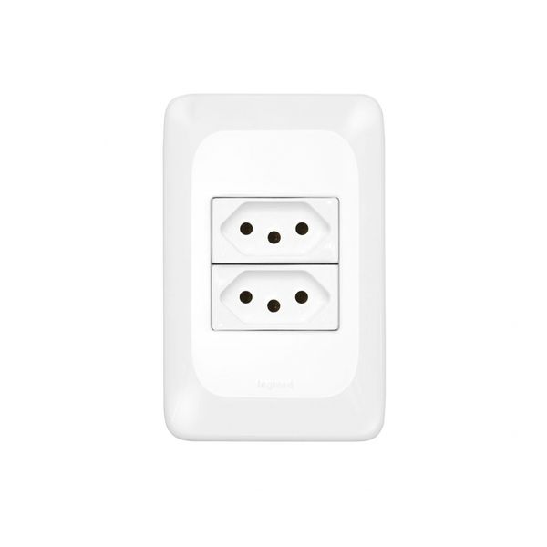 Tomada Pial Pop 2 2P+T 10A 4X2 Lgx0303 C/Placa Tomada Pial Pop 2 2P+T 10A 4X2 Lgx0303 C/Placa