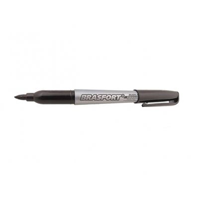 Marcador Permanente Brasfort P.Fina Preta 7855 c/12pcs
