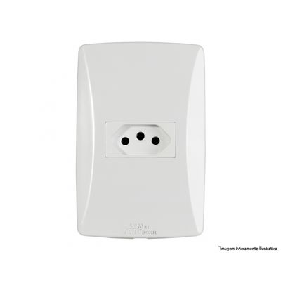 Tomada Petra 2P+T Horiz C/Pl 10A 250V 39032