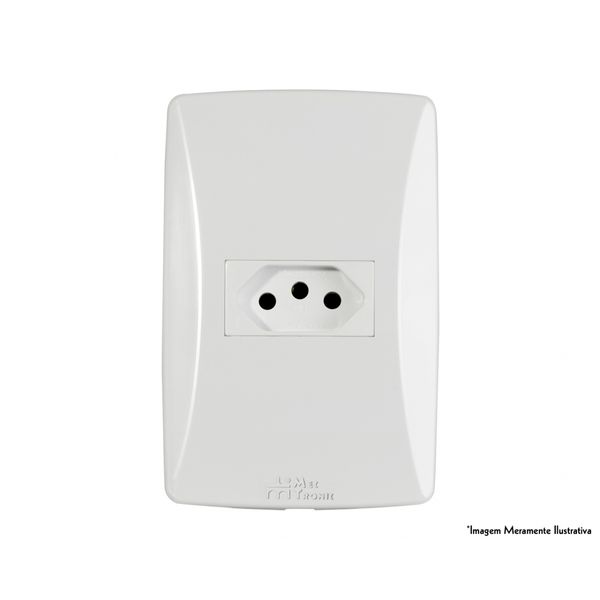 Tomada Petra 2P+T Horiz C/Pl 10A 250V 39032
