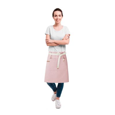 Avental de Cintura e Bandana Rosa Cafeteria Doceria SPA Vegano