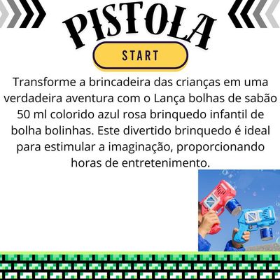 Lança Bolhas De Sabão água Brinquedo 50ml Brinquedo De Bolha Bolinhas Automático Azul