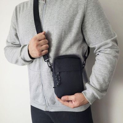 Shoulder Bag Preto Mini Everbags Bolsa Tira Colo Necessaire Pochete Viagem Everbags preto