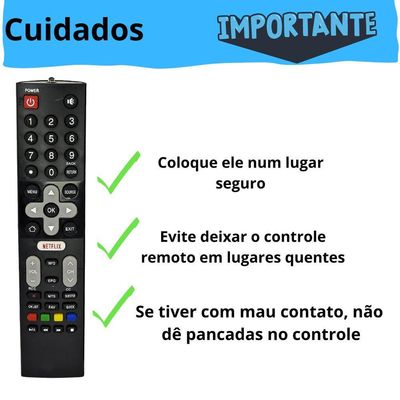 Controle Remoto Tv Philco Lcd-smart Preto Le-7054