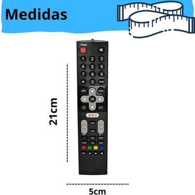 Controle Remoto Tv Philco Lcd-smart Preto Le-7054